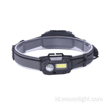 ABS USB Sensor Isi Ulang COB Led Headlamp